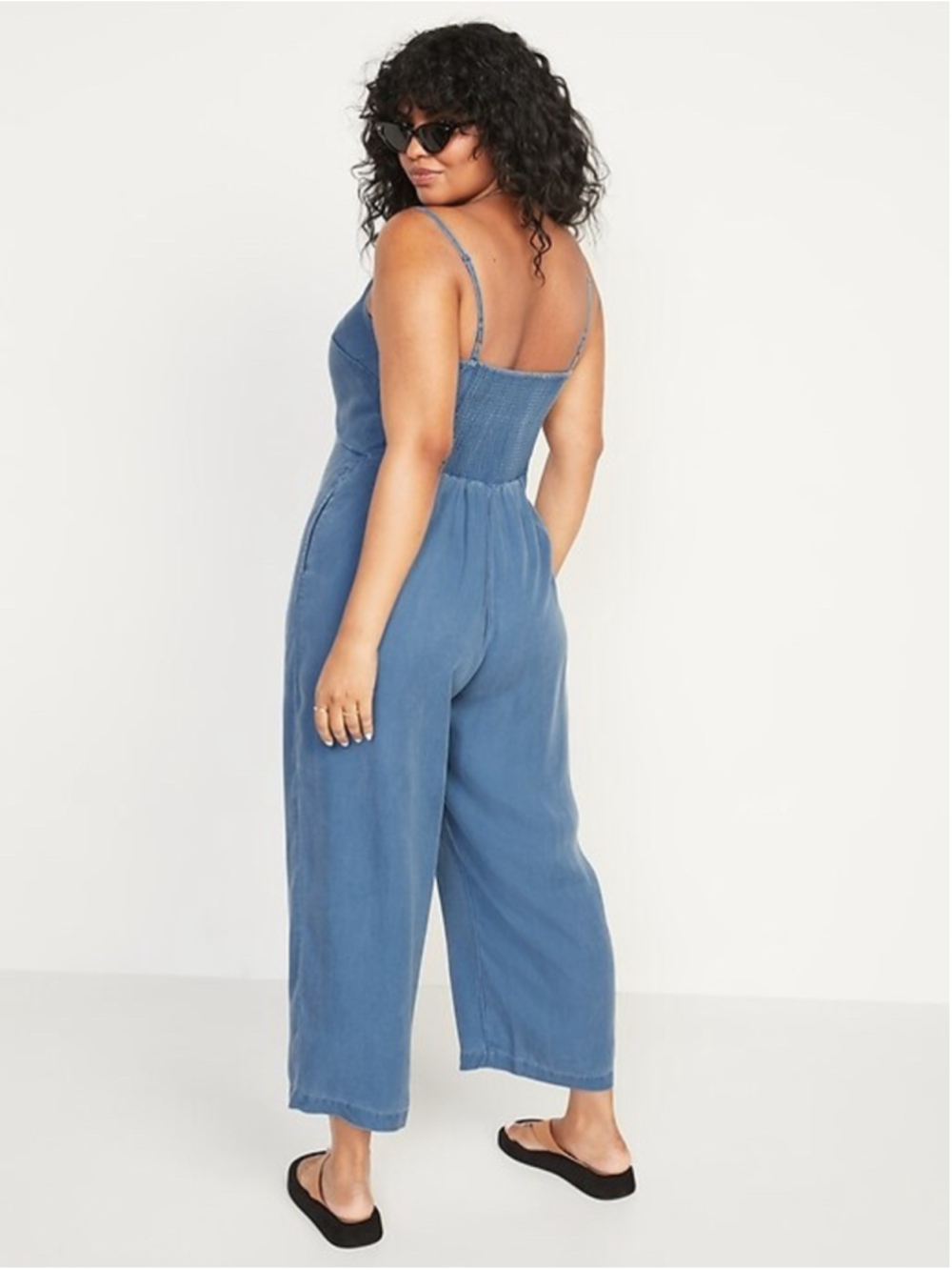 Women's As U Wish Denim Jumpsuit Medium Blue